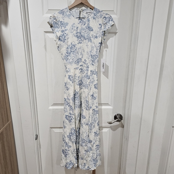 Reformation Gavin Midi Dress In Teacup - Picture 4 of 9